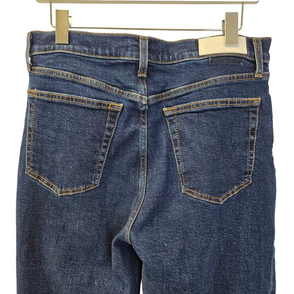 Re/Done '70s Stovepipe Jeans Hidden Button Fly Raw Hem Crop Jeans Size 30 - Picture 6 of 9